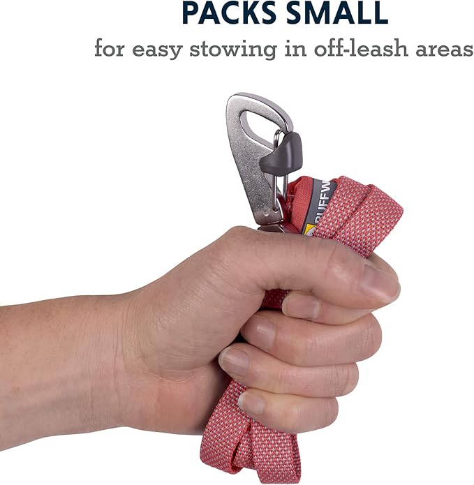 Ruffwear, Hi & Light Dog Leash, Minimal Ultralight Lead for Everyday Walks and Runs, 4.5 ft, Salmon Pink