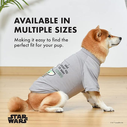Star Wars for Pets The Mandalorian Dog T-Shirt, Extra Small (XS) | The Mandalorian & GROGU Tee Shirt for Dogs | Pet Apparel, Tee for Dogs, Grogu Shirt for Pets