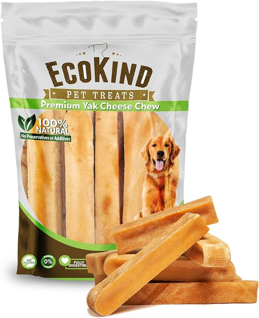 EcoKind Yak Cheese Dog Chews | 2 lb. Bag | Healthy Dog Treats, Odorless, Rawhide Free, Long Lasting Dog Bones for Aggressive Chewers, Indoors & Outdoor Use, Made in The Himalayans