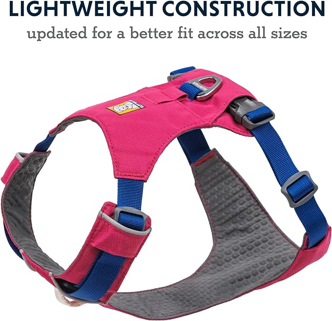 Ruffwear, Hi & Light, Everyday Lightweight Dog Harness, Trail Running, Walking, Hiking, All-Day Wear, Alpenglow Pink, XXX-Small