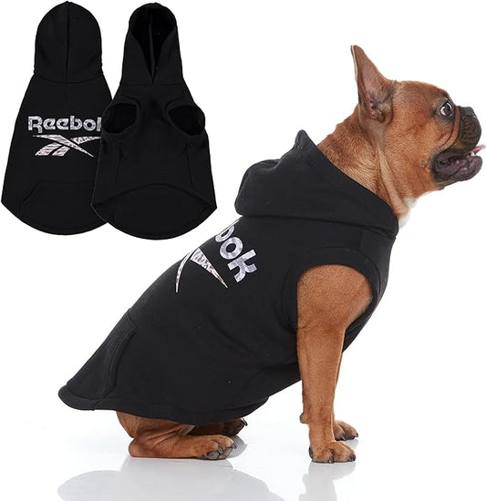 Reebok Dog Hoodie – Fleece Dog Sweater with Leash Hole, Cold Winter Dog Sweatshirt for Small Medium and Large Dogs, Premium Dog Fall Sweater Pullover Hoodie, Cozy Warm Perfect Dog Christmas Outfit