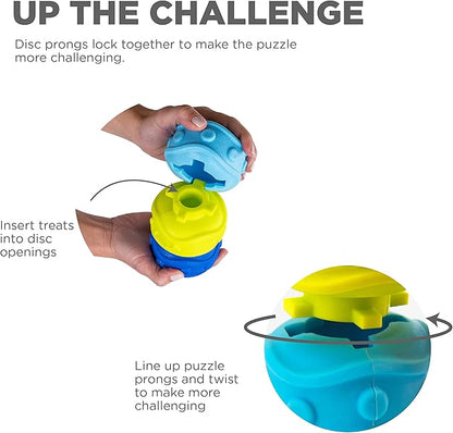 Outward Hound Treat Locking Discs Dog Treat Dispenser Puzzle Toy