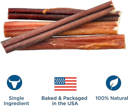 Best Bully Sticks 6 Inch Odor Free Bully Sticks for Dogs, 20 Pack, Bulk Bag 100% Natural, Grass-Fed Beef, Digestible Bully Bones, Grain and Rawhide Free, Odorless Dog Bully Sticks for Large Dogs