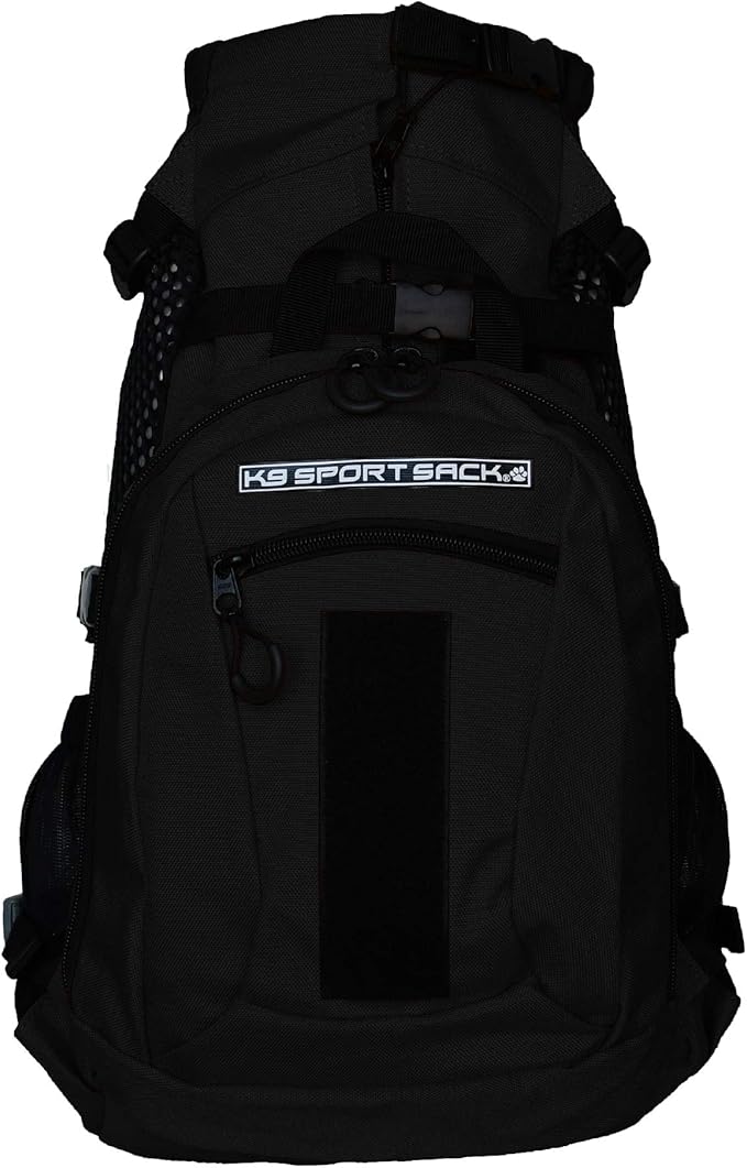 K9 Sport Sack | Adjustable Dog Carrier Backpack (Large, Plus 2 - Jet Black)