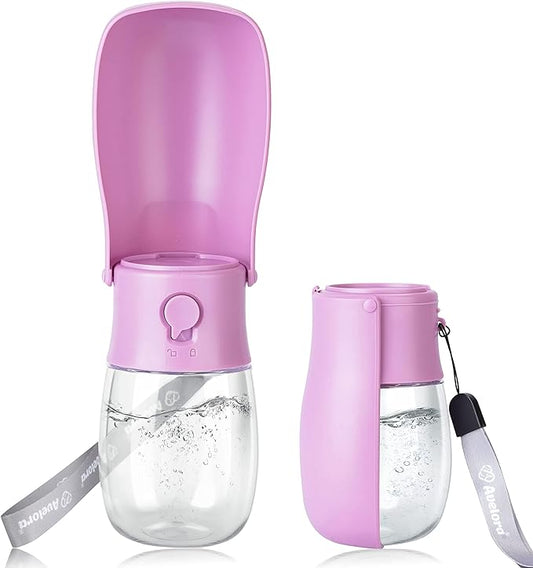 Foldable Dog Water Bottle,Portable Dog Water Dispenser,Outdoor Pet Water Bottle for Dog,Cat,Puppy,Walking,Hiking,Travel.Dishwasher Safe,Puppy Accessories,10oz