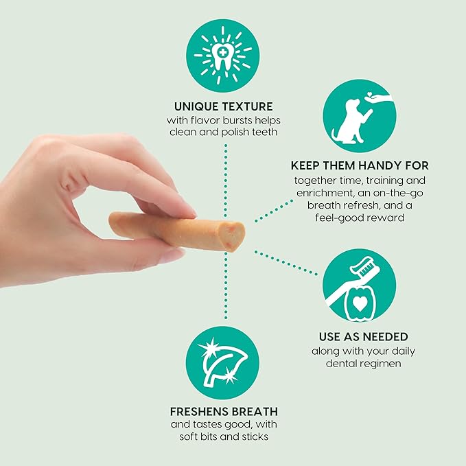 ARK NATURALS Breath Bursts Brushless Toothpaste, Dog Dental Sticks for Large Breeds, Unique Texture Helps Clean Teeth & Freshen Breath, Cinnamon, 6 oz, 1 Pack