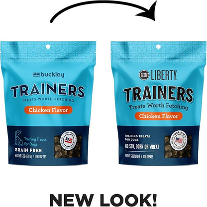 BIXBI Liberty Trainers, Chicken (6 oz, 1 Pouch) - Small Training Treats for Dogs - Low Calorie and Grain Free Dog Treats, Flavorful Pocket Size Healthy and All Natural Dog Treats