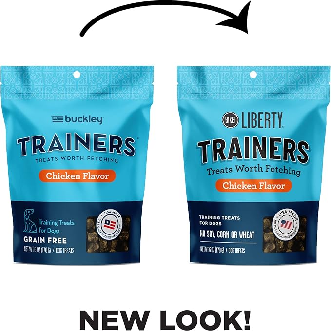 BIXBI Liberty Trainers, Chicken (6 oz, 1 Pouch) - Small Training Treats for Dogs - Low Calorie and Grain Free Dog Treats, Flavorful Pocket Size Healthy and All Natural Dog Treats