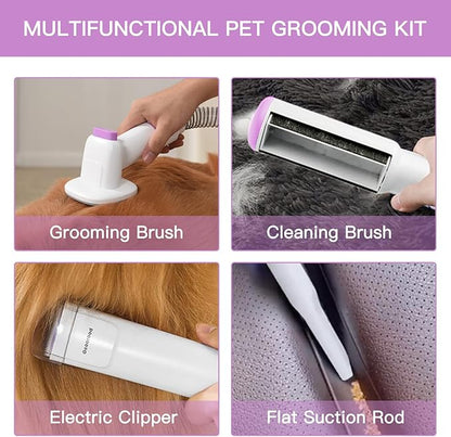 Pet Dog Grooming Vacuum Kit Dog Hair Vacuum for Shedding Grooming with 2.5L Large Capacity Quiet At Home Cleaning