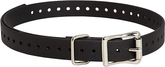 SportDOG Brand 3/4 Inch Collar Straps - Waterproof and Rustproof - Tighlty Spaced Holes for Proper Fit - Black