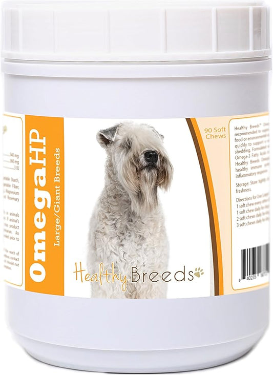 Healthy Breeds Soft Coated Wheaten Terrier Omega HP Fatty Acid Skin and Coat Support Soft Chews 90 Count