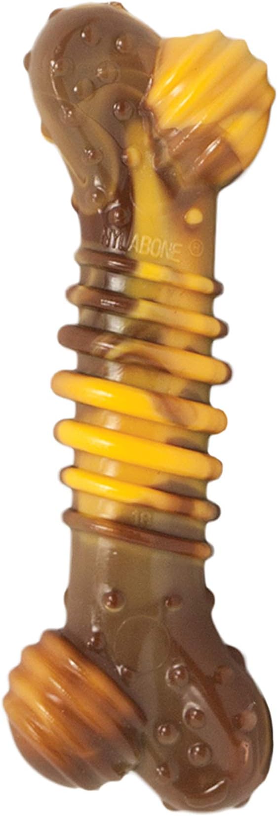 Nylabone Power Chew Flavor Frenzy Dental Bone Chew Toy for Dogs, Indestructible Chew Toys for Aggressive Chewers, Philly Cheesesteak Flavor, Medium/Wolf - Up to 35 lbs. (1 Count)