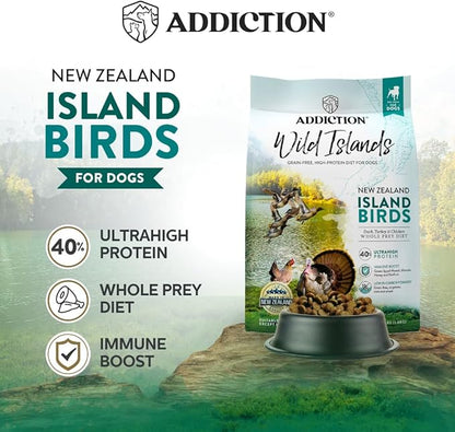 Addiction Wild Islands Island Bird Premium Duck Turkey & Chicken Dry Dog Food - 20 lb