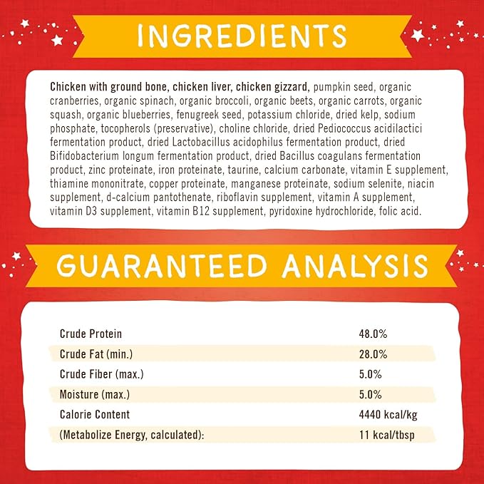 Stella & Chewy’s Freeze-Dried Raw Marie's Magical Dinner Dust – Protein Rich, Grain Free Dog & Puppy Food Topper – Cage-Free Chicken Recipe – 7 oz Bag