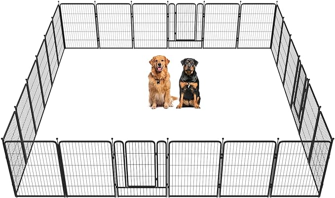 FXW Rollick Dog Playpen for Yard, RV Camping│Patented, 40 inch 24 Panels