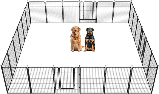 FXW Rollick Dog Playpen for Yard, RV Camping│Patented, 40 inch 24 Panels