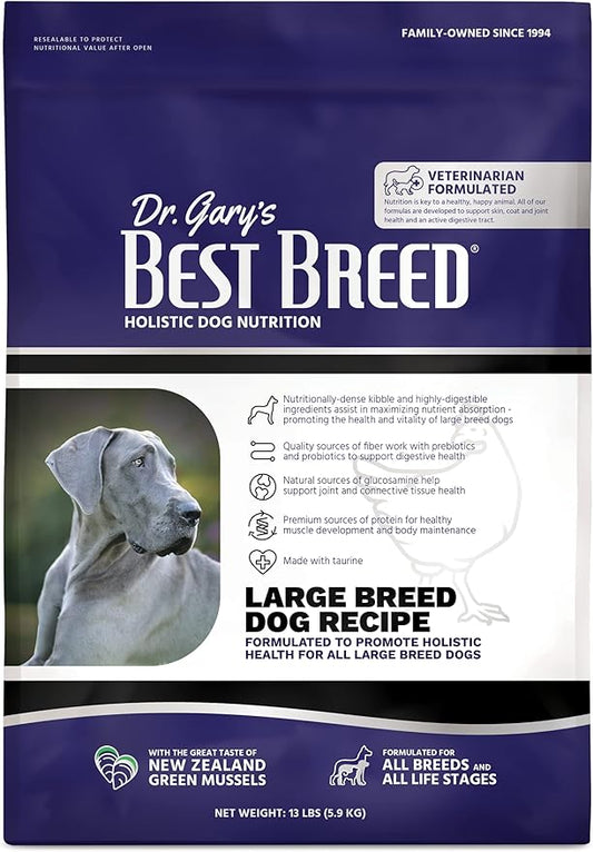 Best Breed Dr. Gary's Large Breed Dog Diet Made in USA [Natural Dry Dog Food] - 13lbs., Dark Brown (7-53182-95270-3)