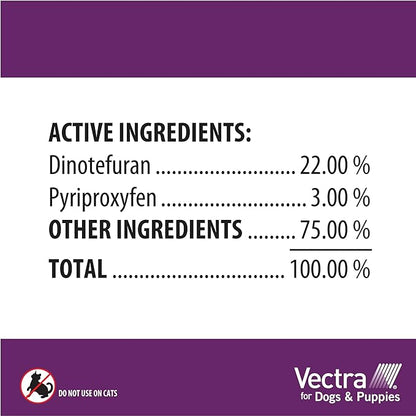 Vectra® for Dogs & Puppies Flea Treatment & Prevention for Large Dogs (56-100 lbs.) 3-month supply