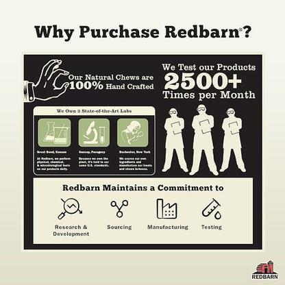 Redbarn All-Natural 4" Bully Stick Rings for Dogs - Premium Grain-Free & Rawhide-Free Single Ingredient Long Lasting Low Odor Dental Treat for Chewers - 3 Count