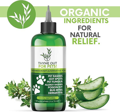 for Pets (8oz) - Natural Dog and Cat Itch Relief & Skin Treatment for Itchy Paws and Ringworm - Yeast Infection, Dandruff and Hot Spot Spray for Dogs - All Natural, Organic Blend