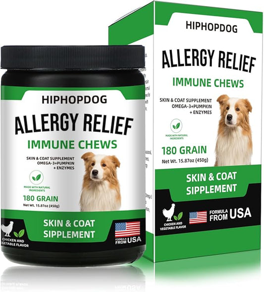 Multivitamin Dog Supplement, Glucosamine Chondroitin for Dogs, Probiotics, Omega Fish Oil, Dog Supplements & Vitamins, Dog Vitamins for Skin and Coat Allergies, (Beef 180 ct)