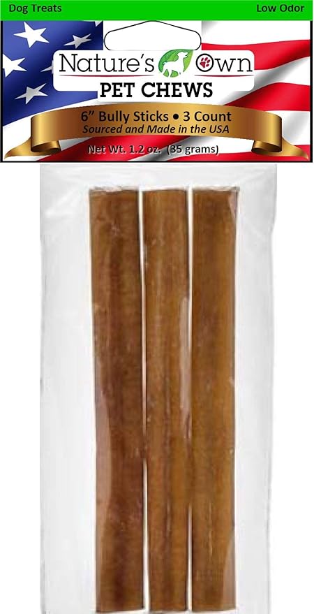Nature's Own USA Low Odor Bully Sticks Dog Chew