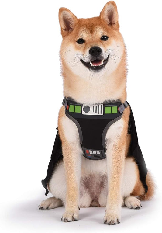 Star Wars for Pets Darth Vader Cosplay Dog Harness for Medium Dogs, Medium (M) | Black Medium Dog Harness is Cute No Pull Dog Harness with Hood | Star Wars Merch for Dogs or Star Wars Pet Costume