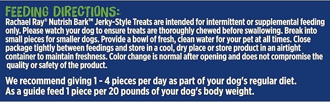 Nutrish Rachael Ray Bark Jerky-Style Dog Treats with Real Chicken Jerky, Peanut Butter & Bacon, 28 Ounce (Pack of 1)