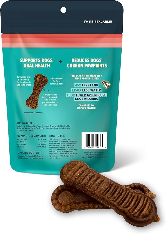 Jiminy's Dental Chews for Dogs, Cinnamon, Large, 7ct (Pack of 1)