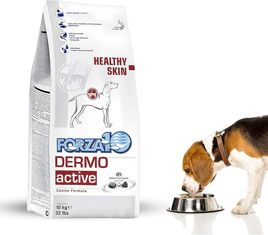 Forza10 Dermo Allergy Dog Food, Dog Food for Allergies and Itching, Dry Dog Food for Skin Allergies, Fish Flavor Sensitive Stomach Dog Food, Sensitive Stomach Dog Food Adult Dogs All Breeds, 22 Pounds