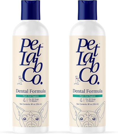 PetLab Co. Dog Dental Formula - Keep Dog Breath Fresh and Teeth Clean - Supports Gum Health - Dog Water Additive Dental Care Targets Tartar - 2pack