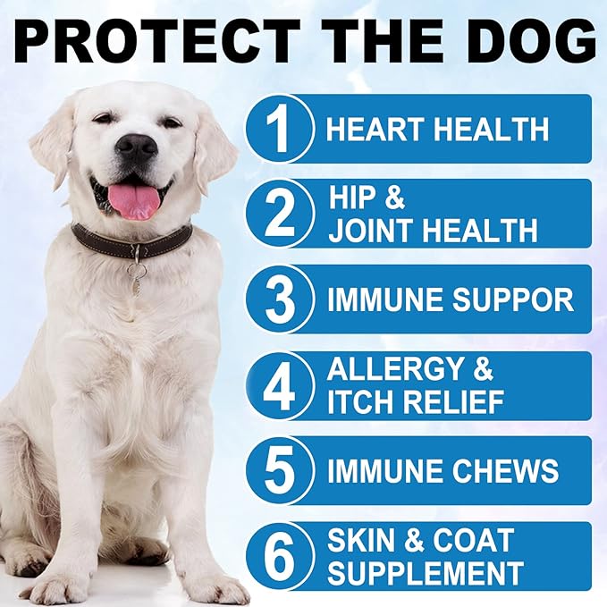 Dog Allergy Relief, Dog Itchy Skin Relief Treats with Fish Oil, Omega 3, Itch Relief Chews for Dogs Seasonal Allergy, Anti Itch for Dogs Allergy Support Supplement (150PCS)
