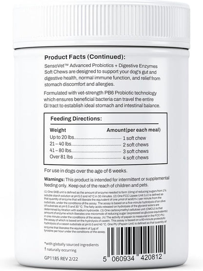 Probiotics for Dogs with Prebiotics and Digestive Enzymes - Allergy Relief
