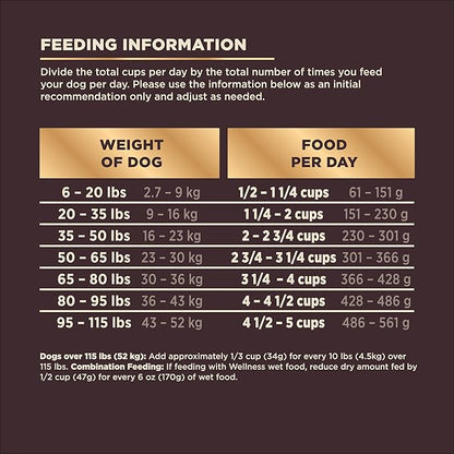 Wellness CORE+ Grained Dry Dog Food, Ocean Recipe with Freeze Dried Whitefish, 18 Pound Bag