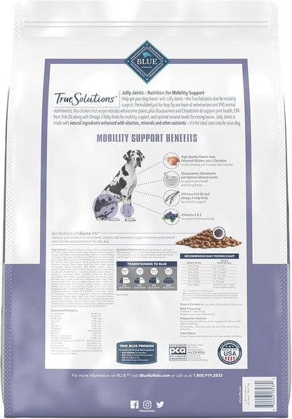 Blue Buffalo True Solutions Jolly Joints Natural Mobility Support Adult Dry Dog Food, Chicken 11-lb