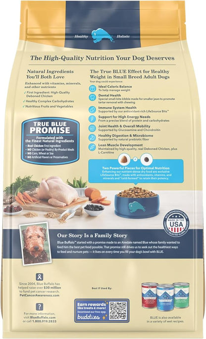 Blue Buffalo Life Protection Formula Natural Adult Small Breed Healthy Weight Dry Dog Food, Chicken and Brown Rice 5-lb Trial Size Bag