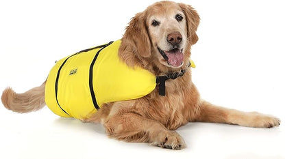 Seachoice Dog Life Vest, Adjustable Life Jacket for Dogs, w/Grab Handle, Yellow, Size Large, 50-90 Lbs.