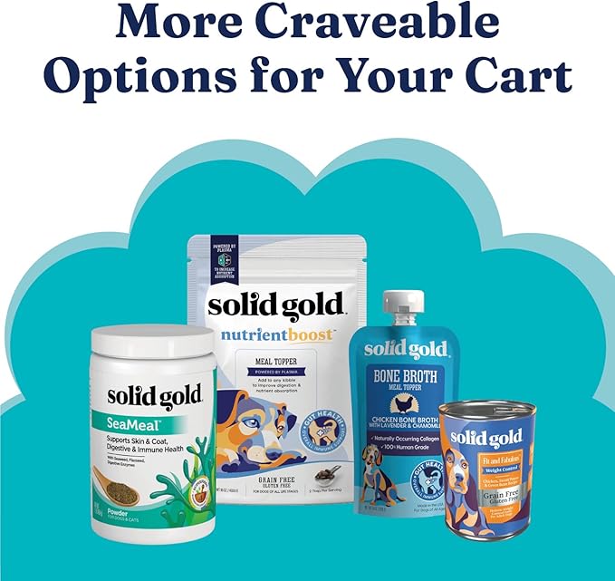 Solid Gold Fit and Fabulous Pollock - Dry Dog Food for Weight Control - Digestive Probiotics for Dogs - Gluten Free - High Fiber & Low Fat - Omega, Superfood & Antioxidant Support - 24 LB