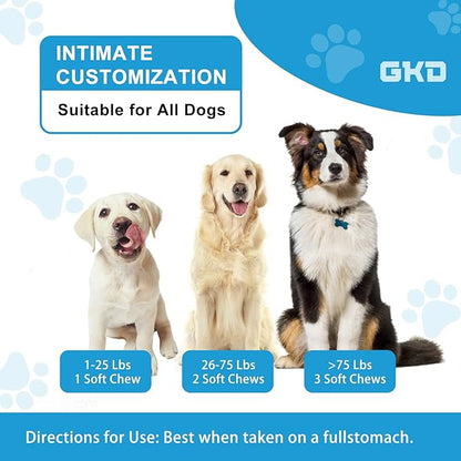 Dog Allergy Relief Chews, Omega 3 Salmon Fish Oil Probiotic Supplement Dogs Itch Relief for Anti-Itch, Hot Spots, and Seasonal Allergies (Salmon)
