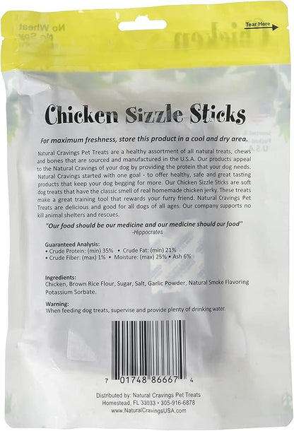 2 Pack of Chicken Sizzle Sticks Dog Chew Treats, 12 Ounces Each, Made in The USA