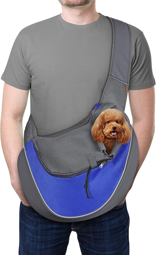 YUDODO Pet Dog Sling Carrier Breathable Mesh Travel Safe Sling Bag Carrier for Dogs Cats
