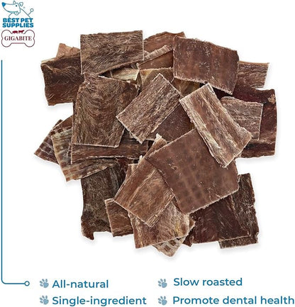 GigaBite Assorted Beef Gullet Jerky (1-Pound) - All Natural, Free Range Beef Esophagus Taffy Dog Treat by Best Pet Supplies