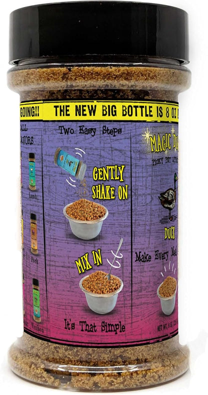Wild Meadow Farms - Magic Dust Duck Jerky Topper, Single Protein Pet Food Topper for Dogs & Cats, Enhance Flavor & Elevate Mealtime Excitement for Picky Eaters, Made in USA - 8 Ounce Bottle