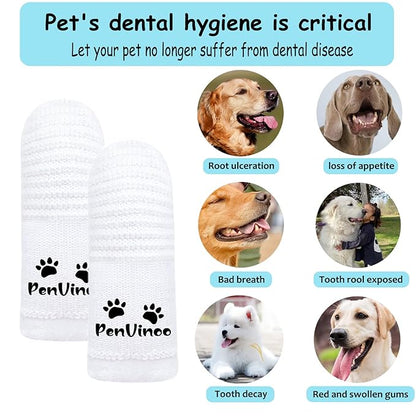 20 PCS Pet Dog Soft Toothbrush Dog Toothbrush Finger Toothbrush pet Toothbrush Small to Large Dogs