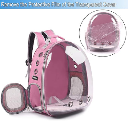 Cat Backpack Carriers Bag, Dog Backpack, Pet Bubble Backpack for Small Cats Puppies Dogs Bunny, Airline-Approved Ventilate Transparent Capsule Backpack for Travel, Hiking and Outdoor Use