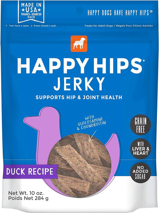 Jerky Dog Treats, Duck, 10 oz. Pouch