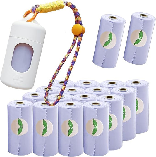 A&H ZIER Poop Bags Holder with Portable Colorful Lanyard, Soft-touch Dog Poop Bags Dispenser Dog Waste Bags, Compatible with any Dog Walking Accessories