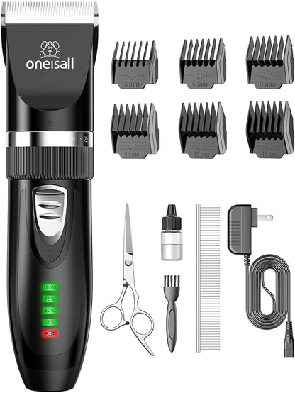 oneisall Cat Clippers for Matted Hair, Quiet Cat Shaver for Long Hair, Cordless Cat Hair Trimmer for Grooming, 2 Speed Pet Shaver Cat Grooming Kit for Cats Small Dogs Animals (Black)…