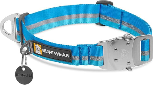 Ruffwear, Top Rope Dog Collar, Reflective Collar with Metal Buckle for Everyday Use, Blue Dusk, 14"-20"