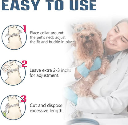 Flea and Tick Collar for Large Dog, 12-Month Full-Body Protection, Natural Ingredients, Free Flea Comb and Tweezers Included, 2 packs